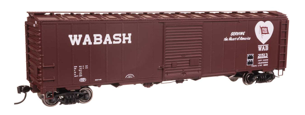 50' AAR Single Door Boxcar - Ready to Run -- Wabash #21513-2