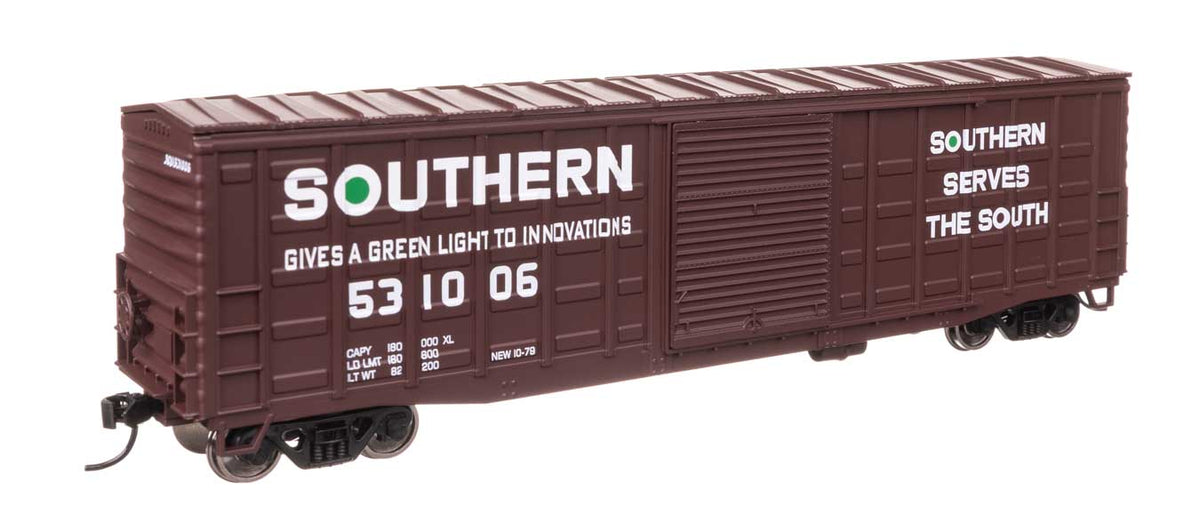 50' Waffle Side Boxcar - Ready To Run -- Southern Railway #531006 (Youngstown Door)-1