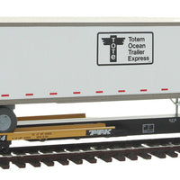 50' Front Runner with Trailer - Ready-to-Run -- Trailer-Train TTOX #120034 w/45' TOTE Trailer #750054 (Car: yellow, black)