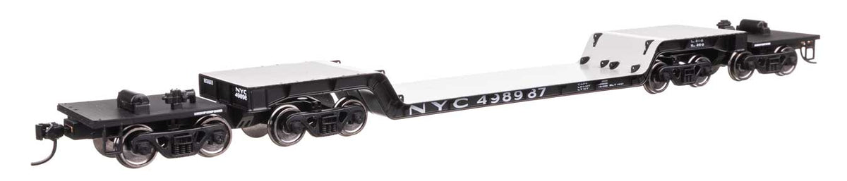 81' 8-Axle Depressed Center Flatcar - Ready to Run -- New York Central #498987-1