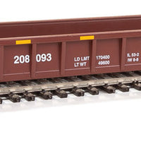NSC Stand-Alone 53' Well Car - Ready to Run -- BNSF Railway #208093 (brown, Yellow Conspicuity Stripes)