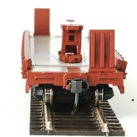 53' GSC Piggyback Service Flatcar - Ready to Run -- Alaska Railroad #12594 (Boxcar Red, yellow, Late Hitch)