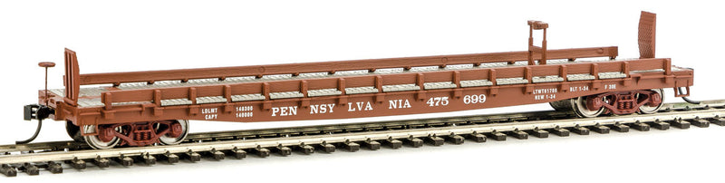 53' GSC Piggyback Service Flatcar - Ready to Run -- Pennsylvania Railroad #475699 (Tuscan, Early Hitch)-1