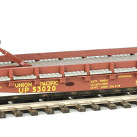 53' GSC Piggyback Service Flatcar - Ready to Run -- Union Pacific(R) #53020 (Boxcar Red, yellow; "Serves the West" Slogan)