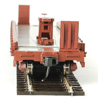 53' GSC Piggyback Service Flatcar - Ready to Run -- Union Pacific(R) #53020 (Boxcar Red, yellow; "Serves the West" Slogan)