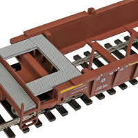 NSC 3-Unit 53' Drawbar-connected Well Car - Ready-to-Run -- Grand Trunk Western CN #676068 (Boxcar Red, CN Website Noodle Logo)