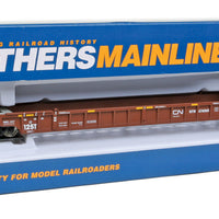 NSC 3-Unit 53' Drawbar-connected Well Car - Ready-to-Run -- Grand Trunk Western CN #676068 (Boxcar Red, CN Website Noodle Logo)