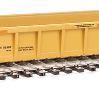 NSC 3-Unit 53' Drawbar-connected Well Car - Ready-to-Run -- TTX 787490 (125T, 2010s maroon logo, yellow conspicuity stripes)