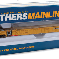 NSC 3-Unit 53' Drawbar-connected Well Car - Ready-to-Run -- TTX 787490 (125T, 2010s maroon logo, yellow conspicuity stripes)