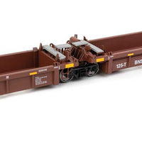 Thrall 5-Unit Rebuilt 40' Well Car - Ready to Run -- BNSF Railway #238223 A-E