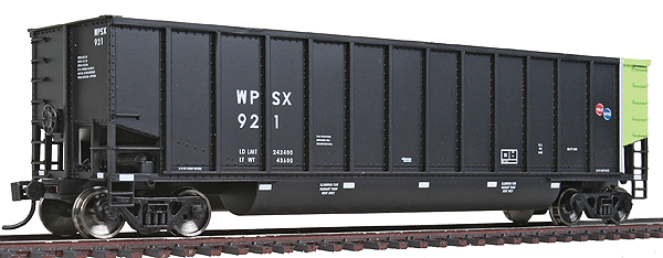 50' Bethgon Coalporter Gondola 6-Pack - Ready to Run -- Wisconsin Public Service WPSX #804, 827, 842, 873, 898, 921 (black, green)