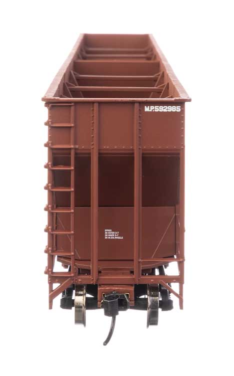 73' Greenville 7,000 Cubic Foot Wood Chip Hopper - Ready to Run -- Missouri Pacific #592985-4