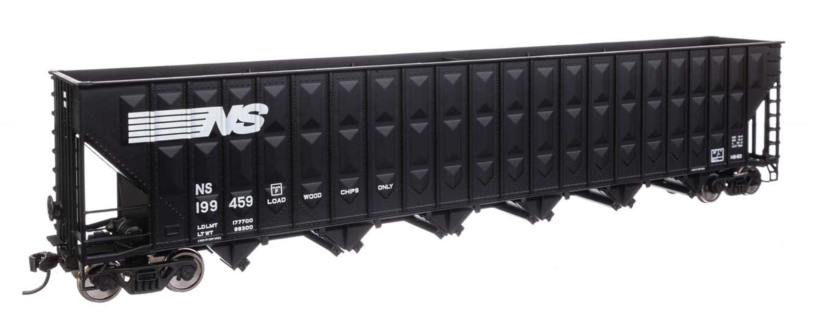 73' Greenville 7,000 Cubic Foot Wood Chip Hopper - Ready to Run -- Norfolk Southern #199459-1