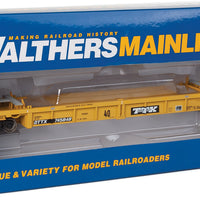 Thrall Rebuilt 40' Well Car - Ready to Run -- TTX DTTX #745848 (yellow, black, black & white logo, yellow conspicuity stri