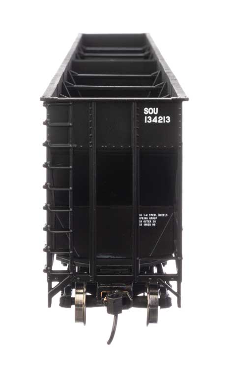 73' Greenville 7,000 Cubic Foot Wood Chip Hopper - Ready to Run -- Southern Railway #134213 (black)-4