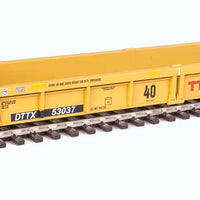 Thrall Rebuilt 40' Well Car - Ready to Run -- TTX DTTX #53037 (yellow, black, small red TTX and Next Road logo, yellow con