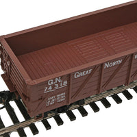 40' 50-Ton Drop-Bottom Gondola - Ready to Run -- Great Northern #74318 (Boxcar Red, Rocky Silhouette Logo)