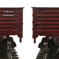 40' 50-Ton Drop-Bottom Gondola - Ready to Run -- Chicago, Burlington & Quincy #188080 (Boxcar Red)