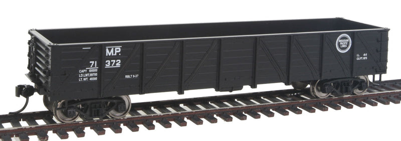 40' 50-Ton Drop-Bottom Gondola - Ready to Run -- Missouri Pacific(TM) #71372 (black, Buzz Saw Logo)-1