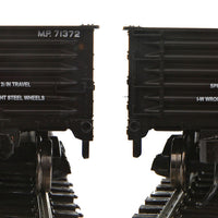 40' 50-Ton Drop-Bottom Gondola - Ready to Run -- Missouri Pacific(TM) #71372 (black, Buzz Saw Logo)