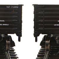 40' 50-Ton Drop-Bottom Gondola - Ready to Run -- Missouri Pacific(TM) #71380 (black, Buzz Saw Logo)