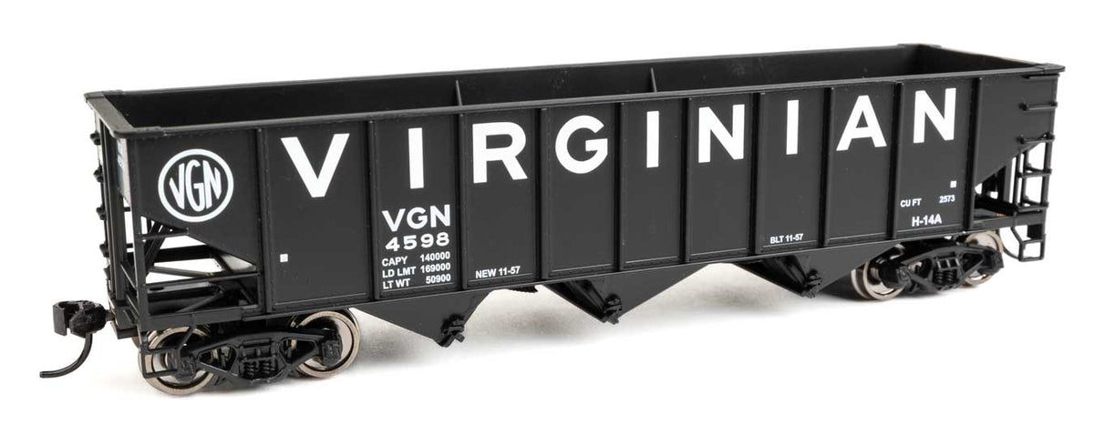 70-Ton AAR 3-Bay Open Hopper - Ready to Run -- Virginian #4598-2