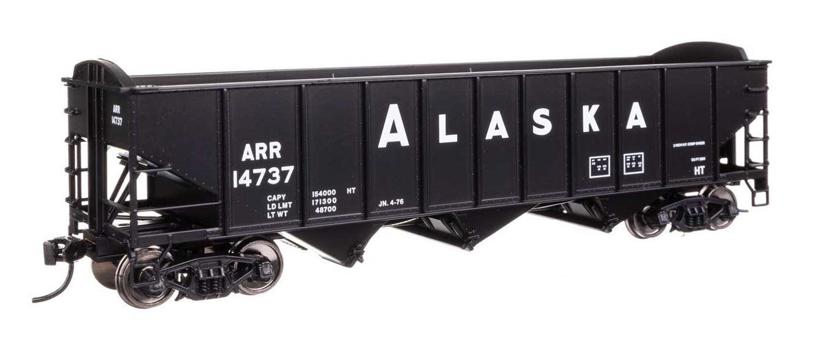 70-Ton AAR 3-Bay Open Hopper - Ready to Run -- Alaska #14737-2