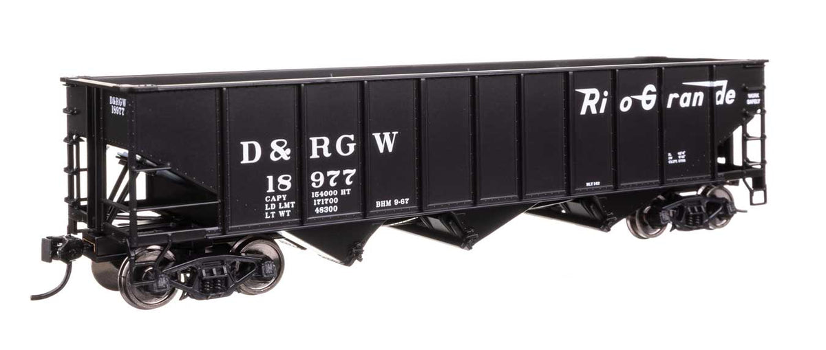 70-Ton AAR 3-Bay Open Hopper - Ready to Run -- Denver & Rio Grande Western #18977-2