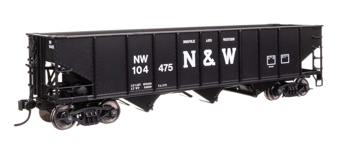 70-Ton AAR 3-Bay Open Hopper - Ready to Run -- Norfolk & Western #104475-1