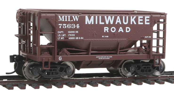 24' Minnesota Ore Car 6-Pack - Ready To Run -- Milwaukee Road #75381, 75405, 75442, 75557, 75583, 75634 (Boxcar Red)