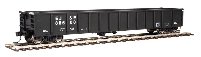 53' Railgon Gondola - Ready To Run -- Elgin, Joliet & Eastern #88600 (black, white)-1
