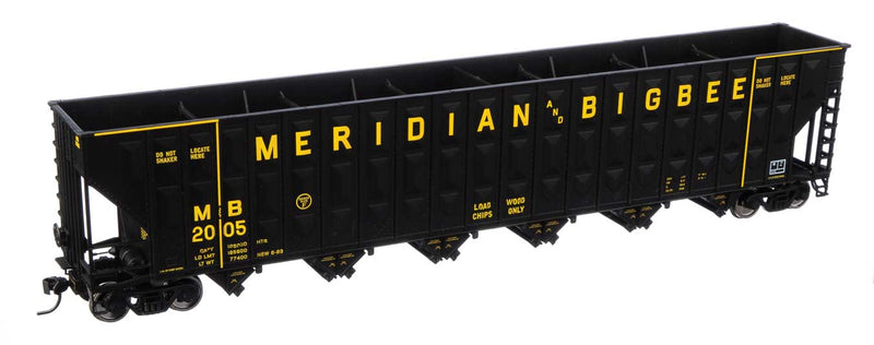 73'3" Greenville 7,000 Cubic Foot Wood Chip Hopper - Ready to Run -- Meridian & Bigbee #2005-1