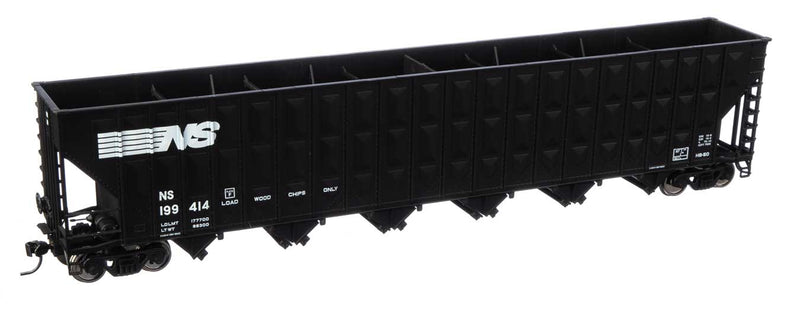 73'3" Greenville 7,000 Cubic Foot Wood Chip Hopper - Ready to Run -- Norfolk Southern #199414-1