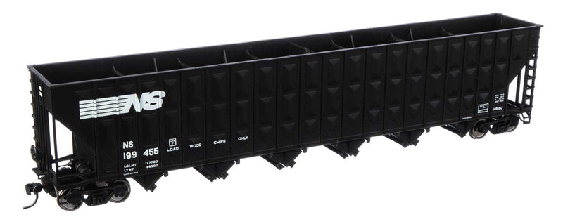 73'3" Greenville 7,000 Cubic Foot Wood Chip Hopper - Ready to Run -- Norfolk Southern #199455-1