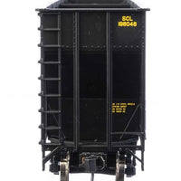 73'3" Greenville 7,000 Cubic Foot Wood Chip Hopper - Ready to Run -- Seaboard Coast Line Family Lines #196048 (black, yellow)