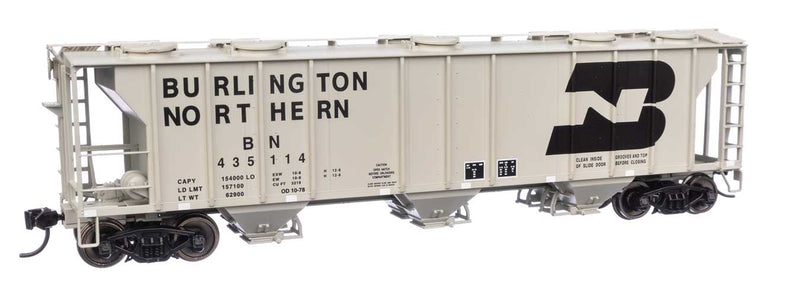 50' Pullman-Standard PS-2 2893 3-Bay Covered Hopper - Ready to Run -- Burlington Northern #435114-1