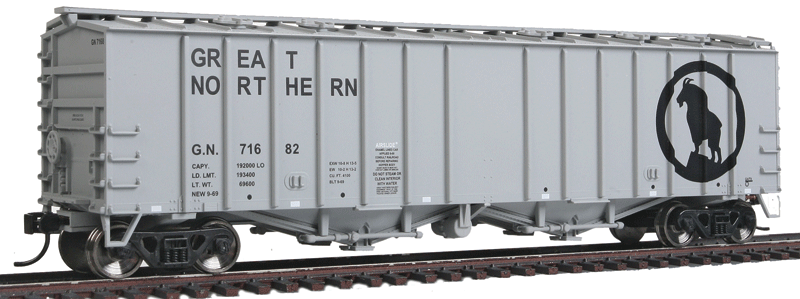 50' 2-Bay Airslide Covered Hopper - Ready To Run -- Great Northern #71682
