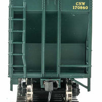 54' PS2-CD 4427 Low-Side Covered Hopper - Ready to Run -- Chicago & North Western(TM) #170840 (green, yellow, black; Railway Logo)