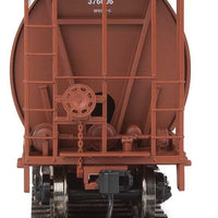 59' Cylindrical Hopper - Ready to Run -- Canadian National #376606 (brown, white; Yellow Conspicuity Marks, Website)