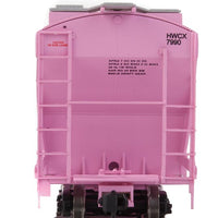 39' Trinity 3281 2-Bay Covered Hopper - Ready-to-Run -- Halliburton HWCX #7990 (Breast Cancer Awareness; pink)
