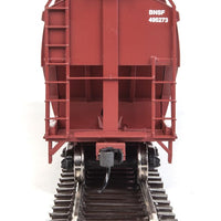 60' NSC 5150 3-Bay Covered Hopper - Ready to Run -- Burlington Northern Santa Fe #495273 (Boxcar Red, white; Wedge Logo)