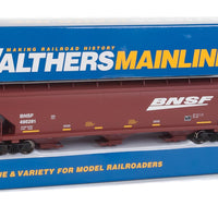 60' NSC 5150 3-Bay Covered Hopper - Ready to Run -- Burlington Northern Santa Fe #495281 (Boxcar Red, white; Wedge Logo)