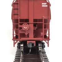 60' NSC 5150 3-Bay Covered Hopper - Ready to Run -- BNSF Railway 495299 (Boxcar Red, white, Wedge Logo)