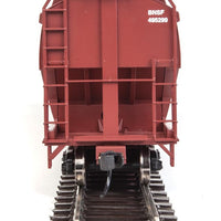 60' NSC 5150 3-Bay Covered Hopper - Ready to Run -- BNSF Railway 495299 (Boxcar Red, white, Wedge Logo)