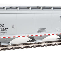 60' NSC 5150 3-Bay Covered Hopper - Ready to Run -- Canadian Pacific SOO #119207 (gray, red, black, Beaver Logo)