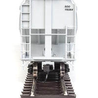 60' NSC 5150 3-Bay Covered Hopper - Ready to Run -- Canadian Pacific SOO #119264 (gray, red, black, Beaver Logo)