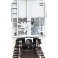 60' NSC 5150 3-Bay Covered Hopper - Ready to Run -- Chicago Freight Car Leasing CRDX #13877 (gray)