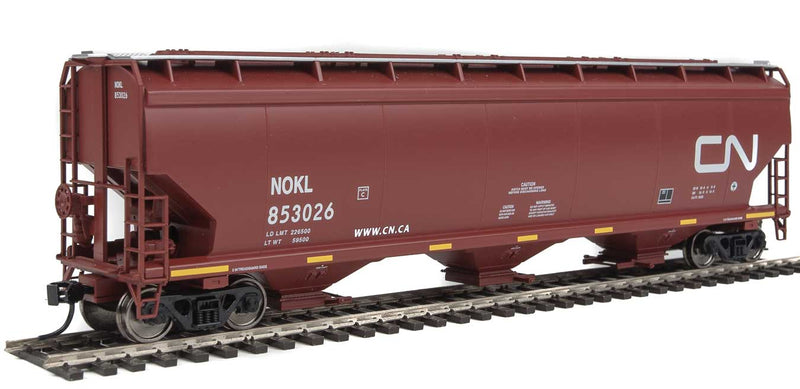60' NSC 5150 3-Bay Covered Hopper - Ready to Run -- Canadian National #853026-1