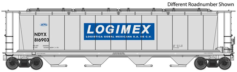 59' Cylindrical Hopper - Ready to Run -- Logimex NDYX #816883 (gray, black; Blue & White Logo)-1