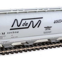 59' Cylindrical Hopper - Ready to Run -- National Railways of Mexico NdeM #118562 (gray, black Script Lettering)